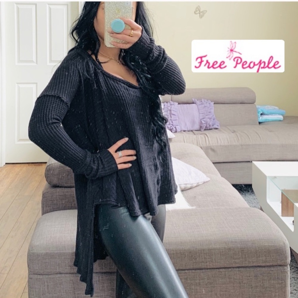 𝓯𝓹🦋 FREE PEOPLE THERMAL FLOWY HIGH LOW LONG SLEEVE